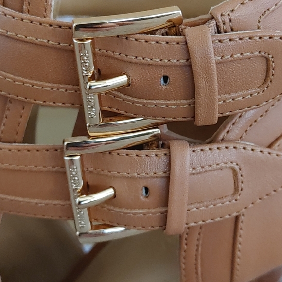 Michael Kors Leather Camel Peep Toe Bootie - Picture 7 of 7